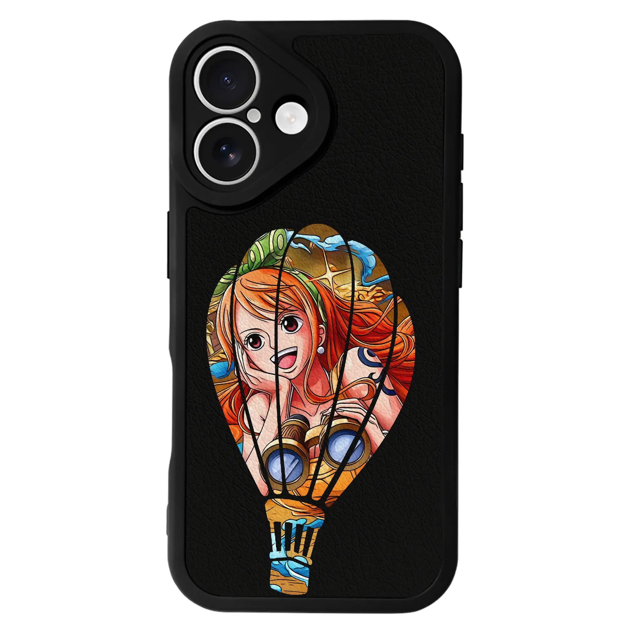 ワンピース グッズ ナミ - IPhone 16シリーズ対応 ・ シリコンスマホケース ・ レザー調 ・ 高精度フィット ・ 耐衝撃 ・ ワイヤレス充電対応 ・ 精密カット